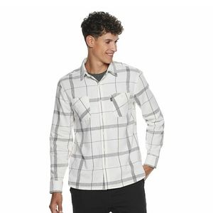 Caliville White Plaid Flannel Button Down Shirt